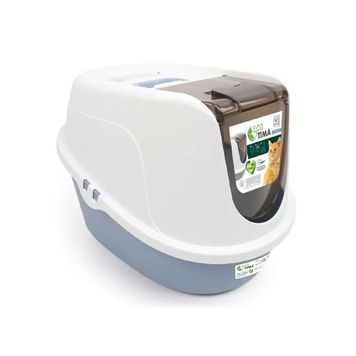 M-PETS ECO TİMA KAPALI KEDİ TUVALETİ LARGE OCEAN BLUE