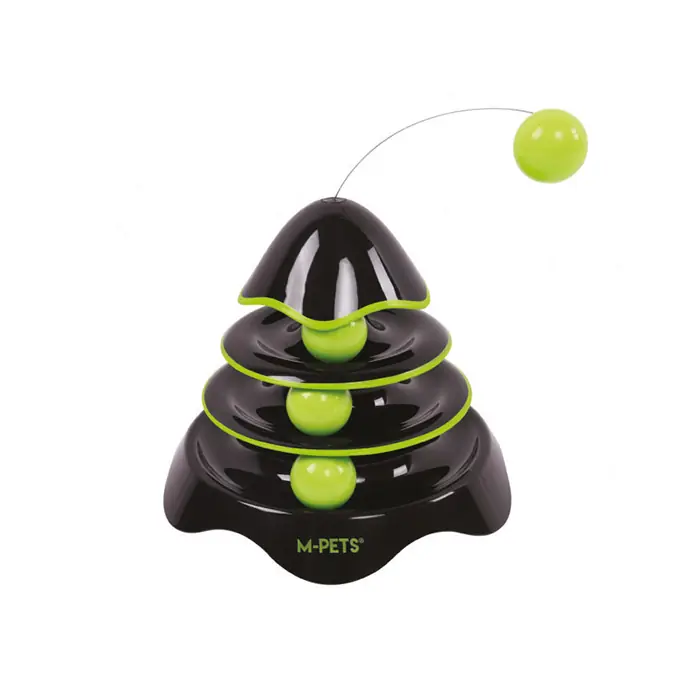 M-PETS ROCKET PLAY TOWER TOPLU KULE KEDİ OYUNCAĞI SİYAH-YEŞİL