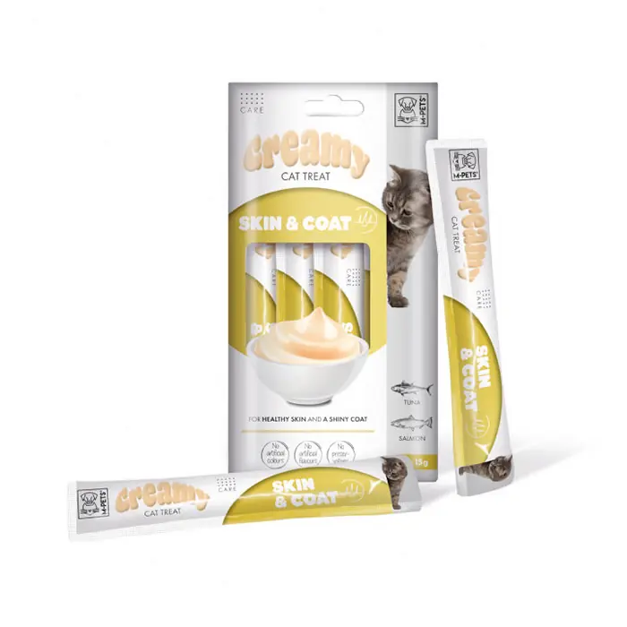 M-PETS SKİN-COAT CİLT VE TÜY SAĞLIĞI DESTEKLEYİCİ KREMA KEDİ ÖDÜLÜ 4X15GR