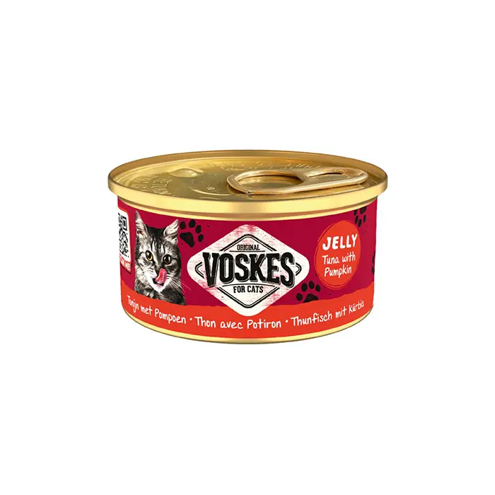 VOSKES JELLY TON BALIKLI VE BALKABAKLI YETİŞKİN KEDİ KONSERVESİ 85GR