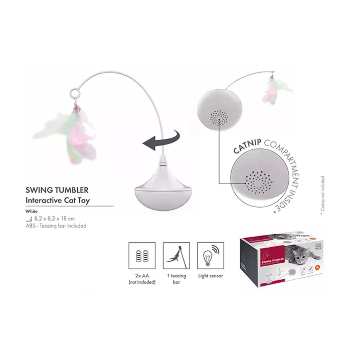 M-PETS SWİNG İNTERAKTİF KEDİ OYUNCAĞI BEYAZ