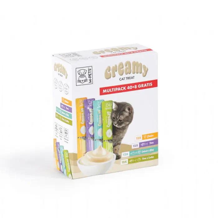 M-PETS 4 FARKLI LEZZET KARIŞIK KREMA KEDİ ÖDÜLÜ 48X15GR