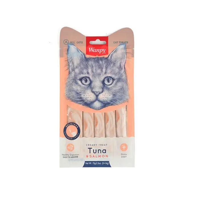 WANPY TON BALIĞI SOMON LİKİT KEDİ ÖDÜLÜ 5X14 GR