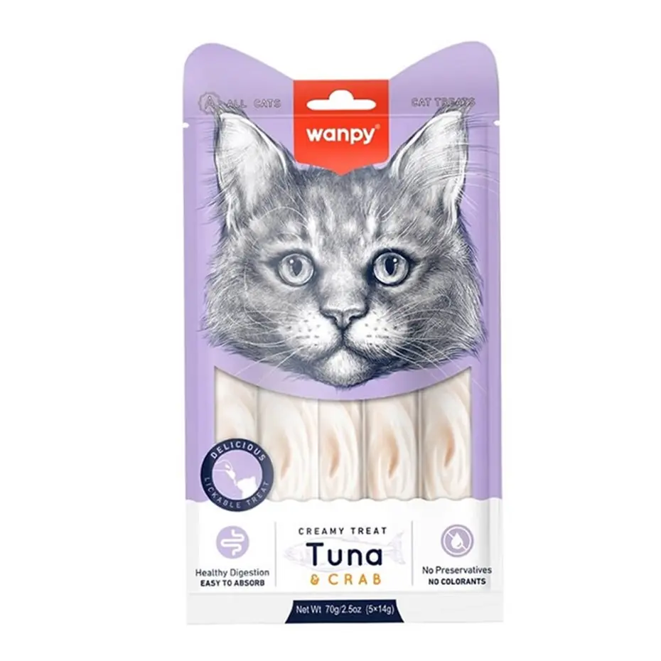 WANPY TON BALIĞI YENGEÇ LİKİT KEDİ ÖDÜLÜ 5X14 GR