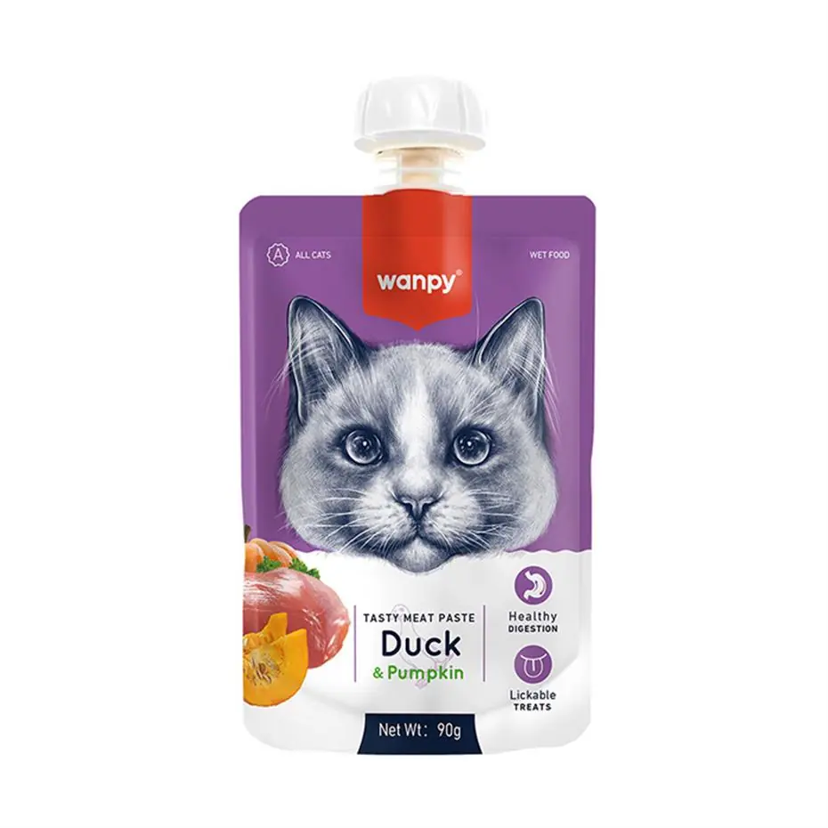 WANPY TAZE ÖRDEKLİ-BAL KABAKLI KEDİ ET EZMESİ 90 GR
