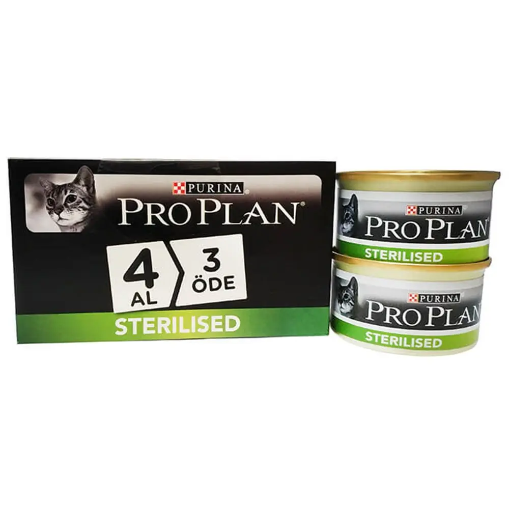 PRO PLAN KISIRLAŞTIRILMIŞ SOMON BALIKLI KEDİ KONSERVESİ 85 GR 4 AL 3 ÖDE
