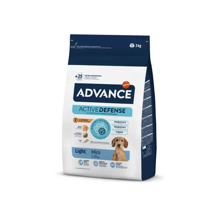 ADVANCE LİGHT TAVUK VE PİRİNÇLİ KÜÇÜK IRK DİYET KÖPEK MAMASI 3KG