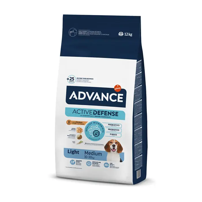 ADVANCE MEDİUM LİGHT ORTA IRK YETİŞKİN DİYET KÖPEK MAMASI 12 KG