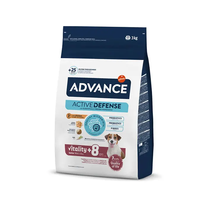 ADVANCE MİNİ SENİOR TAVUKLU VE PİRİNÇLİ YAŞLI KÖPEK MAMASI 3KG