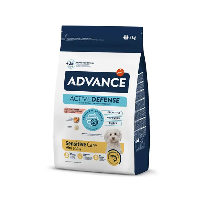 ADVANCE MİNİ SENSİTİVE SOMONLU KÜÇÜK IRK KÖPEK MAMASI 3 KG