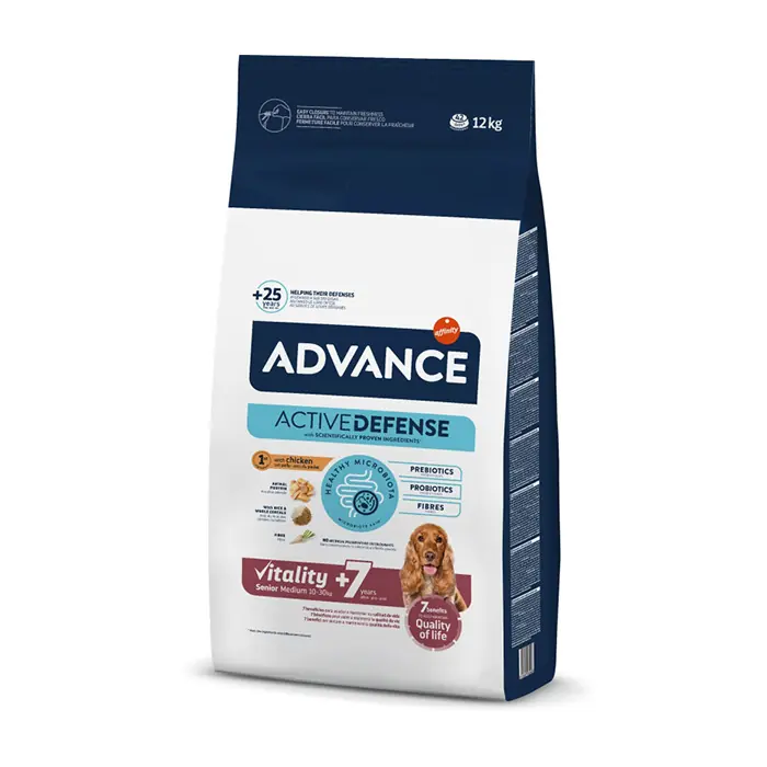 ADVANCE TAVUKLU VE PİRİNÇLİ ORTA IRK YAŞLI KÖPEK MAMASI 12KG