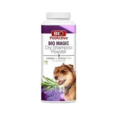 BİO PET LAVANTA VE BİBERİYE ÖZLÜ TOZ KÖPEK ŞAMPUAN 150 GR