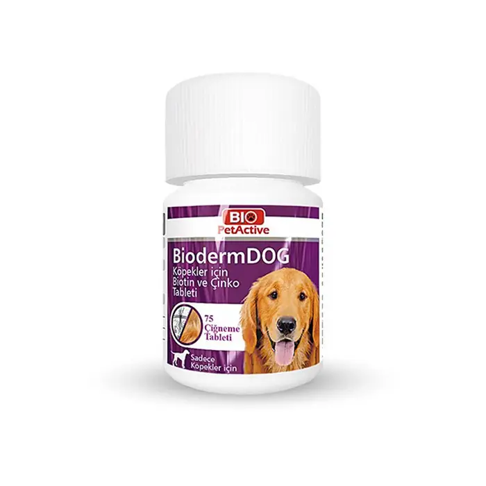 BİO PETACTİVE BİODERMDOG BİOTİN VE ÇİNKO KÖPEK 75 TABLET