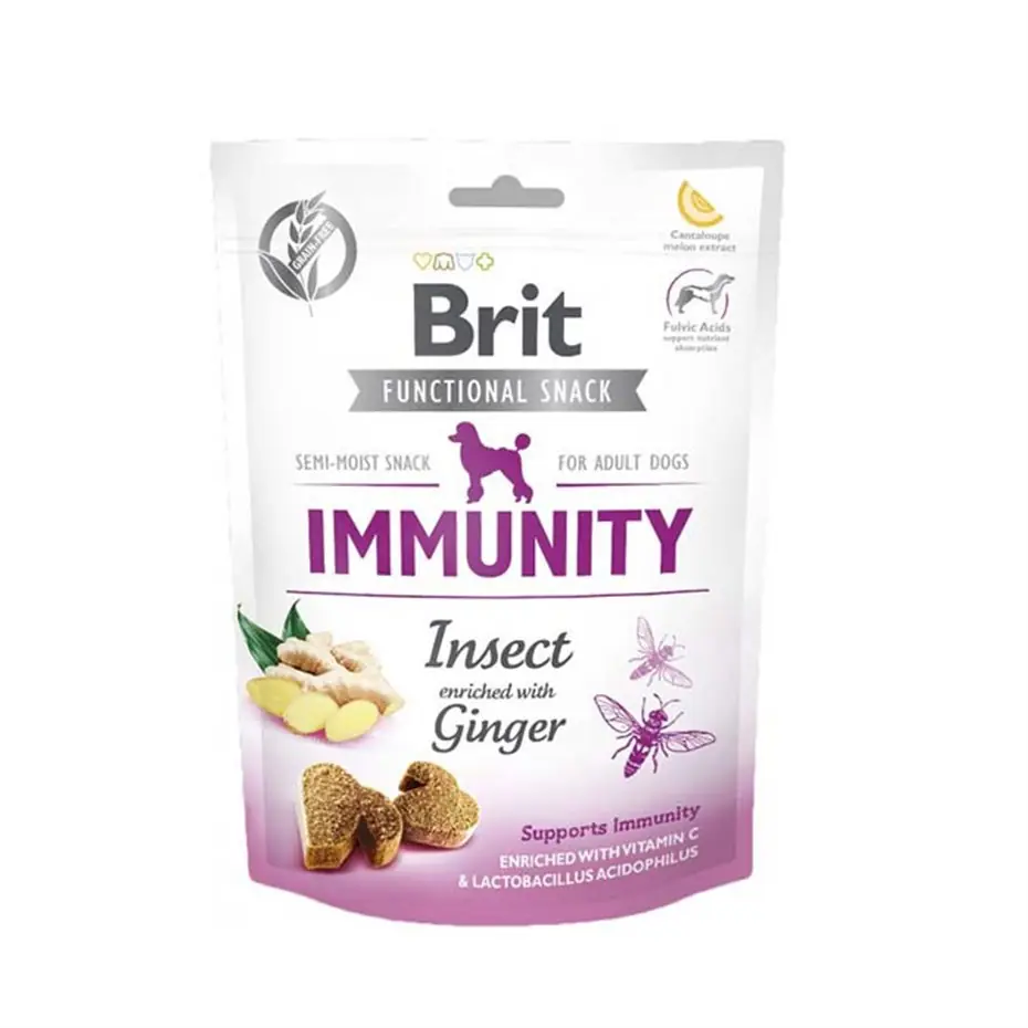 BRİT CARE IMMUNİTY BAĞIŞIKLIK DESTEKLEYİCİ ZENCEFİL VE BÖCEKLİ KÖPEK ÖDÜLÜ 150GR