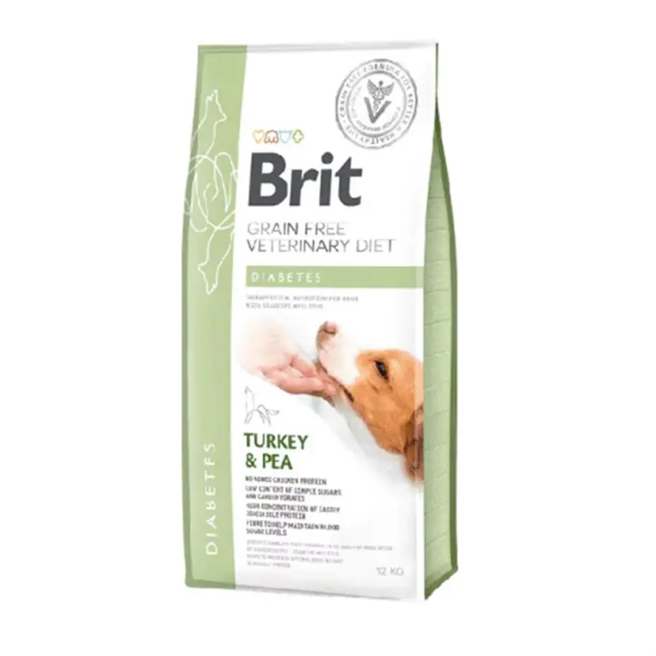 BRİT VETERİNARY DİET DİABETES DİYABET HASTALIĞI OLAN KÖPEKLER İÇİN TAHILSIZ KÖPEK MAMASI 12 KG