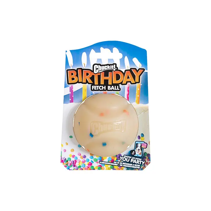 CHUCKİT! BİRTHDAY FETCH BALL DOĞUM GÜNÜ TEMALI KÖPEK OYUN TOPU ORTA BOY