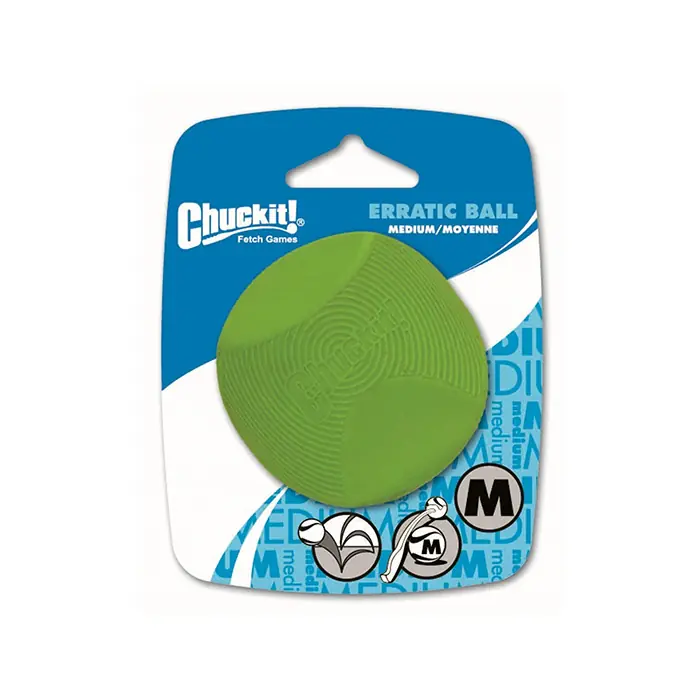 CHUCKİT! ERRATİC BALL DAYANIKLI DOĞAL KAUÇUK KÖPEK OYUN TOPU MEDİUM 6,4CM