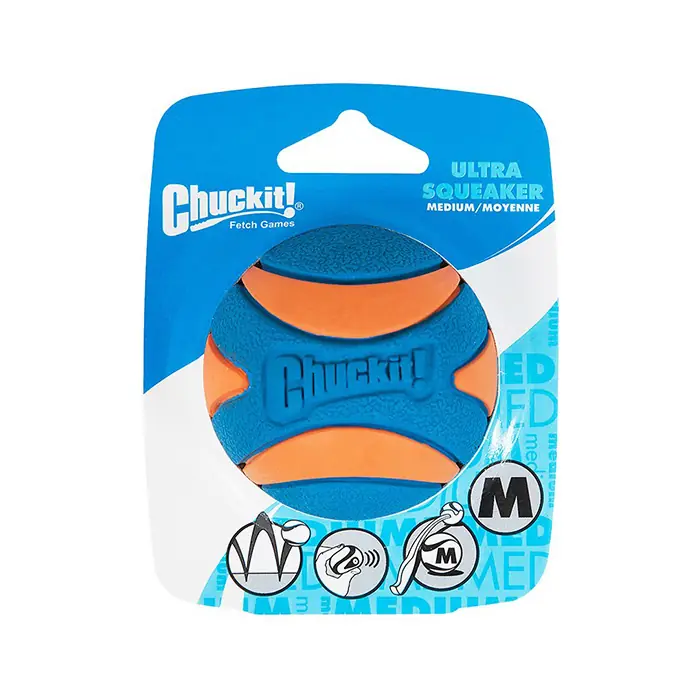 CHUCKİT! ULTRA SQUEAKER BALL SESLİ VE DAYANIKLI KÖPEK OYUN TOPU MEDİUM