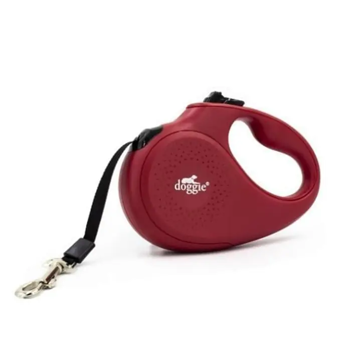 DOGGİE OTOMATİK KÖPEK TASMASI MASTER SMALL 15 KG 5 MT KIRMIZI