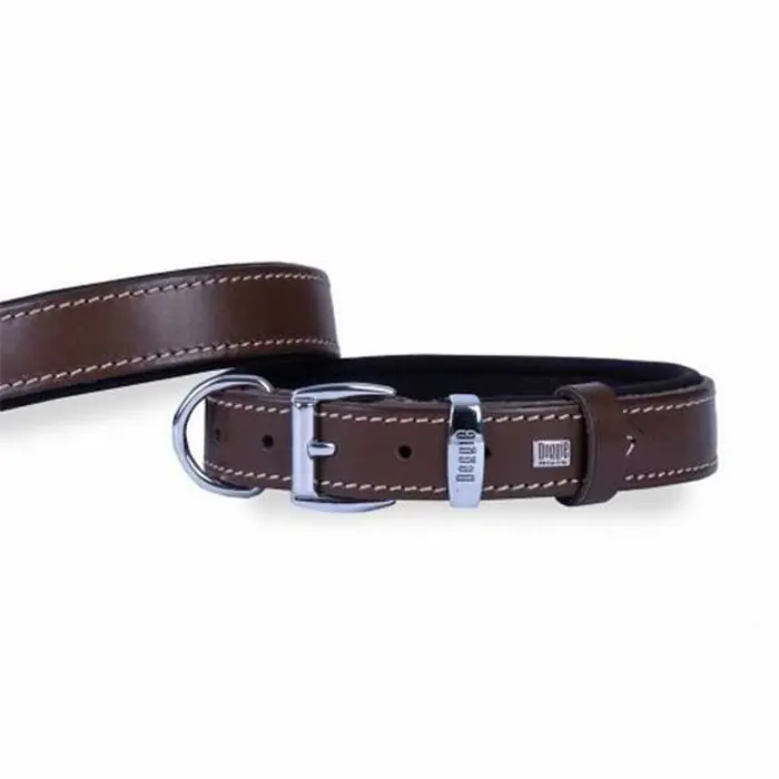DOGGİE YUMUŞAK DOKU SADE KÖPEK BOYUN TASMASI BROWN 3X42-50CM