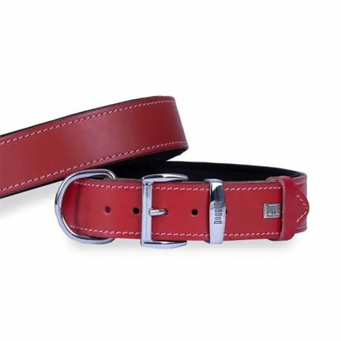 DOGGİE YUMUŞAK DOKU SADE KÖPEK BOYUN TASMASI RED 4X57-65CM