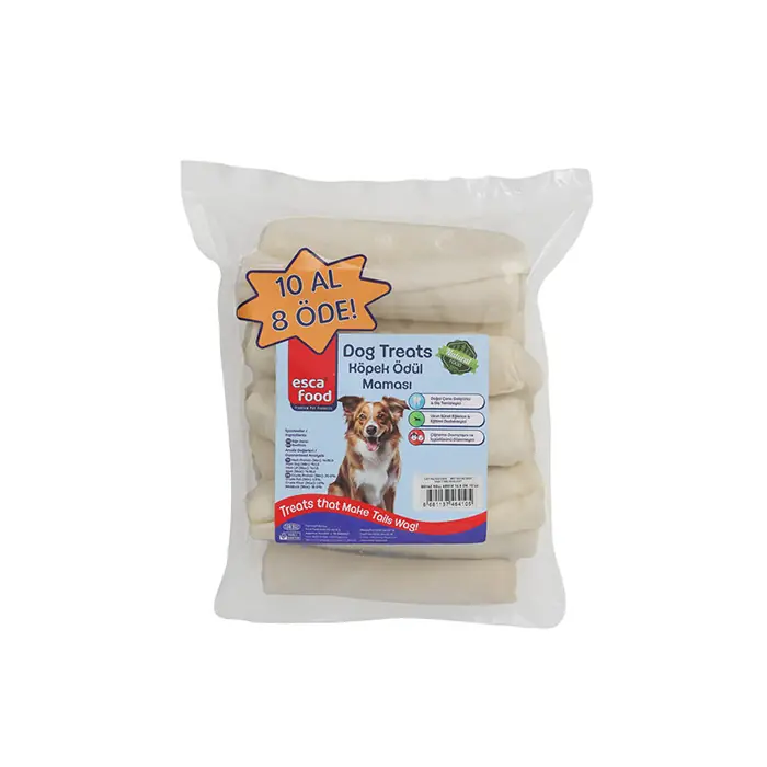 ESCA FOOD BEYAZ ROLL KEMİK KÖPEK ÖDÜLÜ 10 AL 8 ÖDE 15.5CM