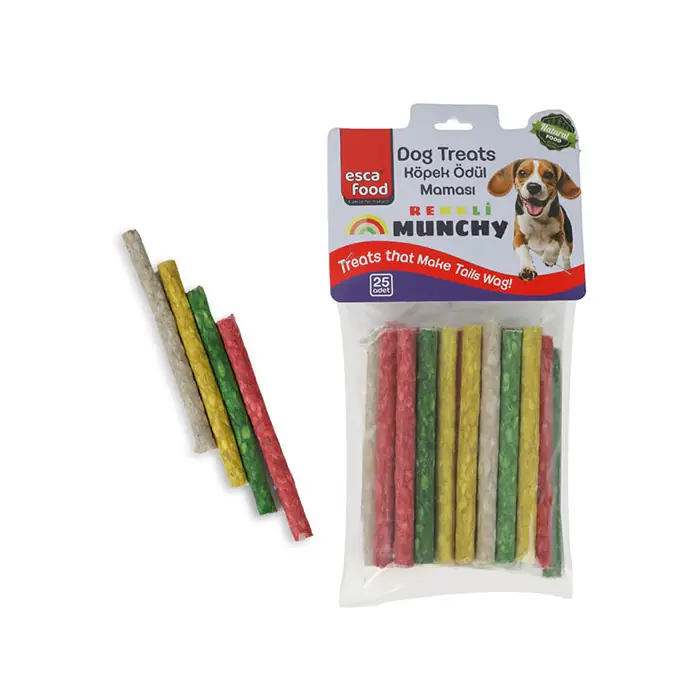 ESCA RENKLİ MUNCHY KÖPEK ÖDÜL ÇUBUĞU 25 ADET
