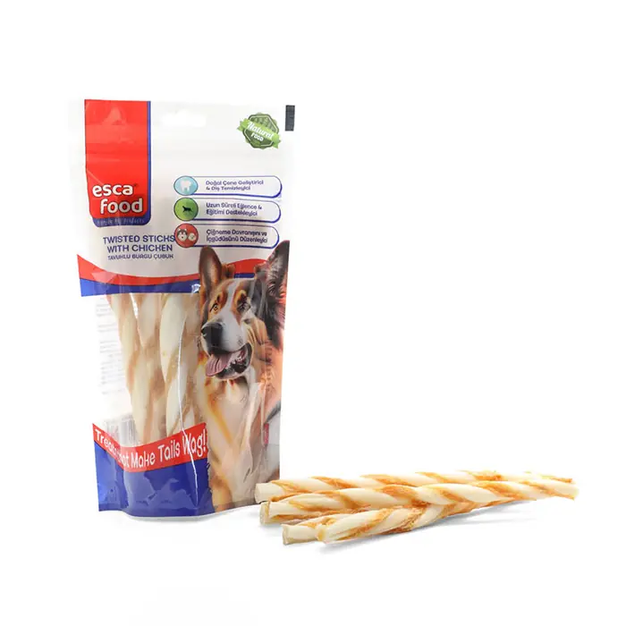 ESCA TAVUK SARGILI JUMBO BURGU KÖPEK ÖDÜL KEMİĞİ 6X40GR