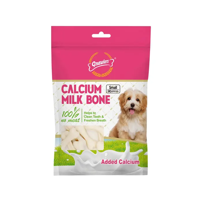 GNAWLERS CALCİUM MİLK BONE KÖPEK ÖDÜLÜ 5CM 90'LI PAKET 850GR
