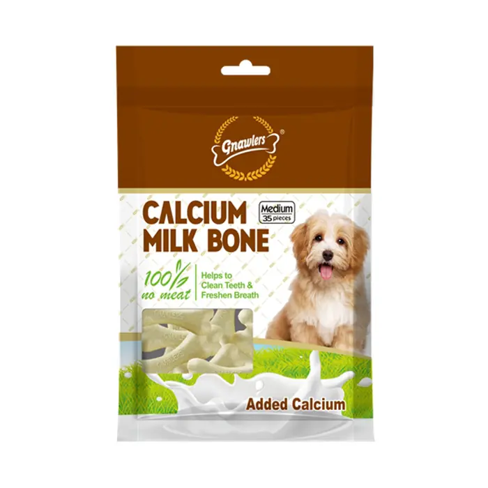 GNAWLERS CALCİUM MİLK BONE KÖPEK ÖDÜLÜ 7,5CM 35'Lİ 800GR