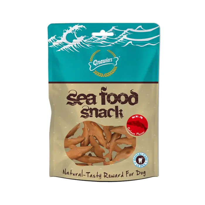 GNAWLERS SEAFOOD SNACK DENİZ MAHSULLÜ VE SOMONLU KÖPEK ÖDÜLÜ 70GR