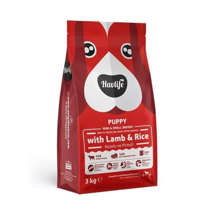 HAVLİFE MİNİ IRK YAVRU KUZULU KÖPEK MAMASI 3KG