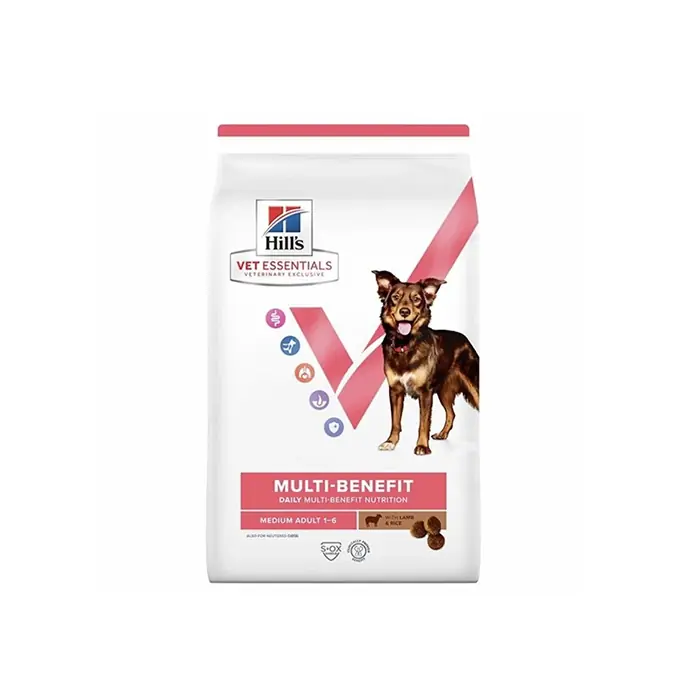 HİLLS VET ESSENTİAL MULTİ-BENEFİT YETİŞKİN ORTA IRK KUZU ETLİ KÖPEK MAMASI 10KG