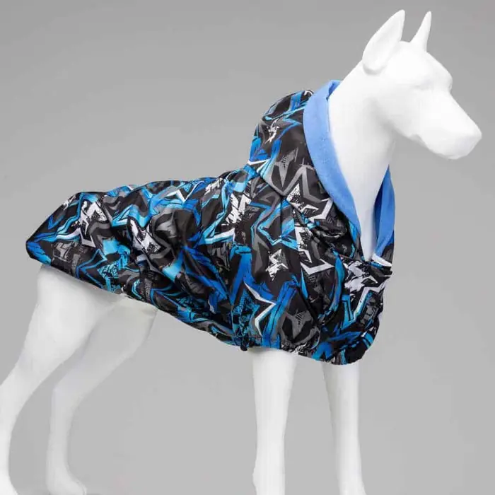 LİNDO BLUE STAR İÇİ POLARLI SU GEÇİRMEZ KÖPEK YAĞMURLUĞU