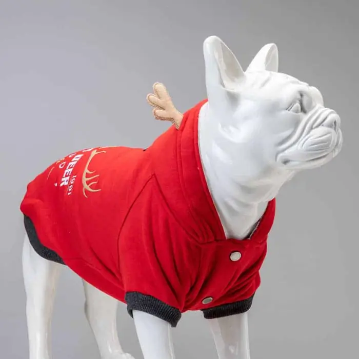 LİNDO CLUB NORTH DEER KÜÇÜK VE ORTA IRK KÖPEK KIRMIZI SWEATSHİRT