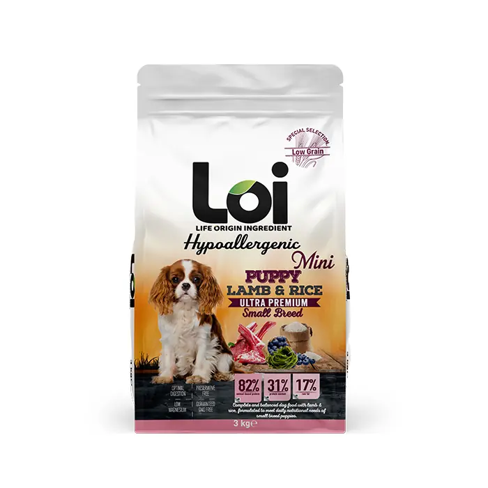 LOİ KUZULU PİRİNÇLİ MİNİ IRK YAVRU KÖPEK MAMASI 3KG