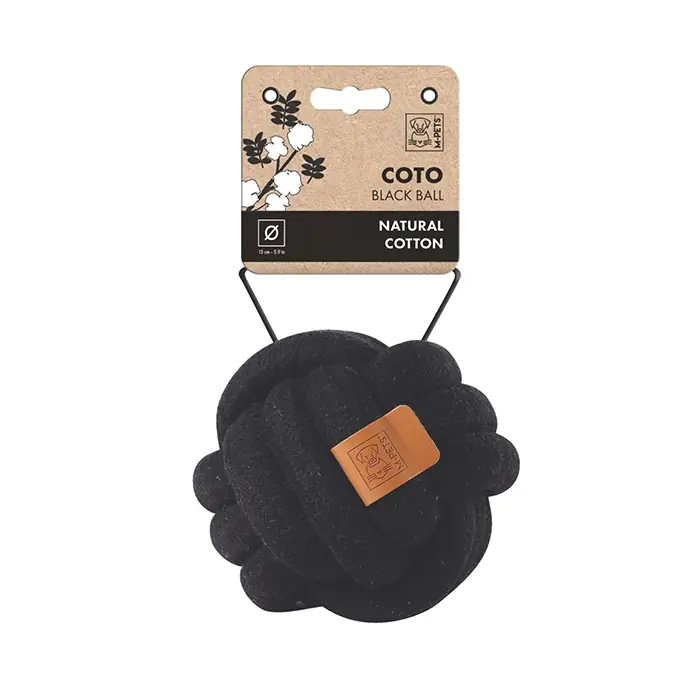 M-PETS COTO BLACK BALL ÖRGÜ TOP KÖPEK OYUNCAĞI 15CM