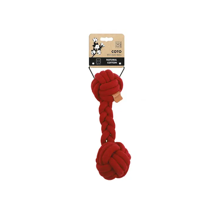 M-PETS COTO RED DUO BALL ÖRGÜ KÖPEK OYUNCAĞI 28CM