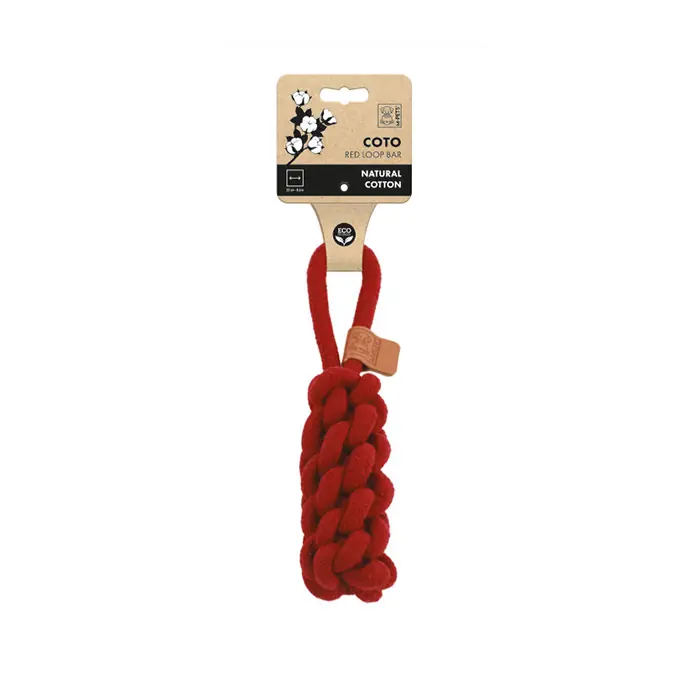 M-PETS COTO RED LOOP BAR ÖRGÜ ÇEKMELİ KÖPEK OYUNCAĞI 22CM