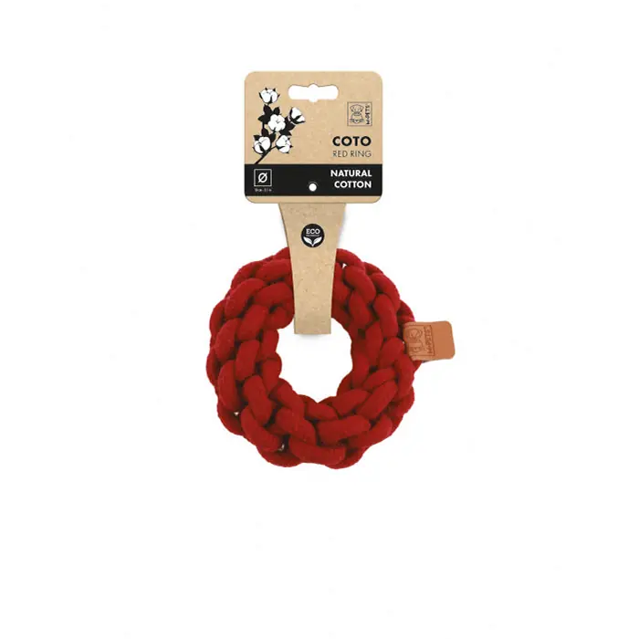 M-PETS COTO RED RİNG ÖRGÜ HALKA KÖPEK OYUNCAĞI 13CM