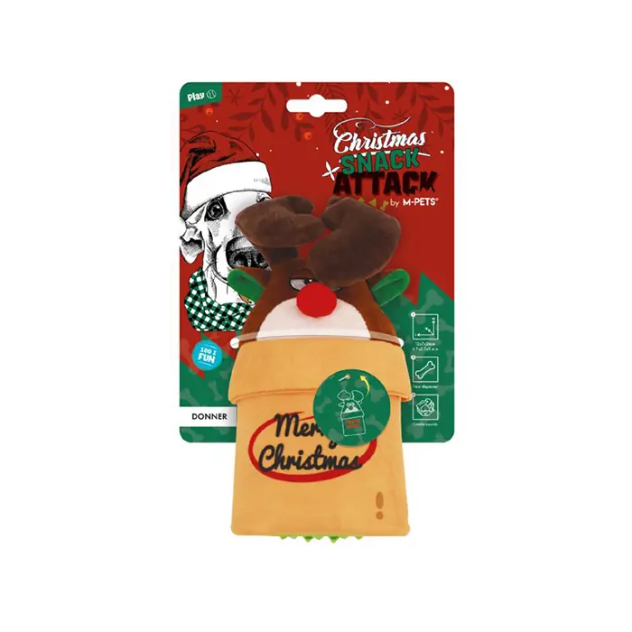 M-PETS CHRİSTMAS DONNER SNACK ATTACK KÖPEK OYUNCAĞI