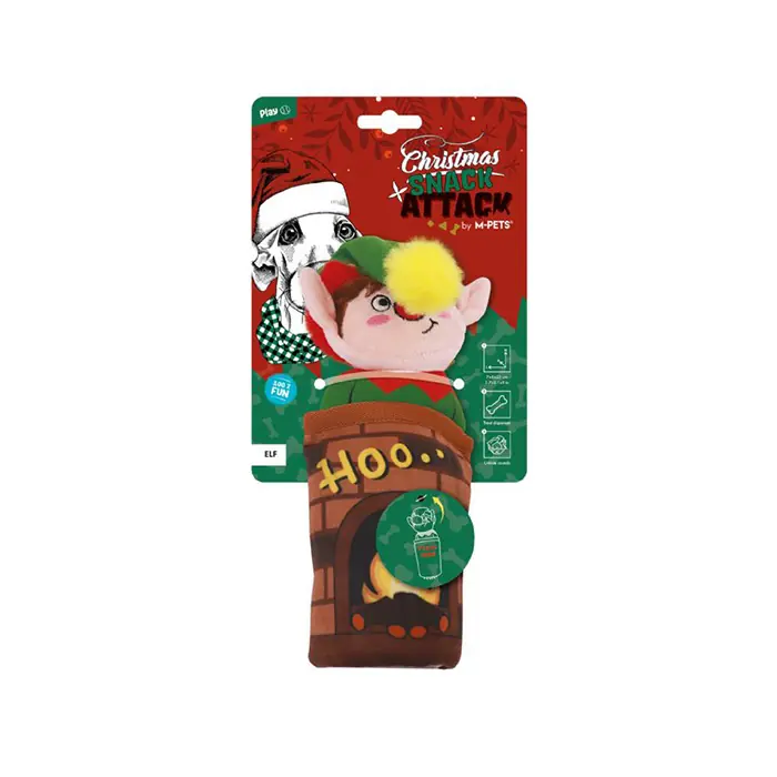 M-PETS CHRİSTMAS ELF SNACK ATTACK KÖPEK OYUNCAĞI
