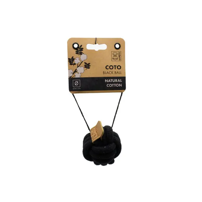 M-PETS COTO ÖRGÜ TOP KÖPEK OYUNCAĞI 9,5CM SİYAH