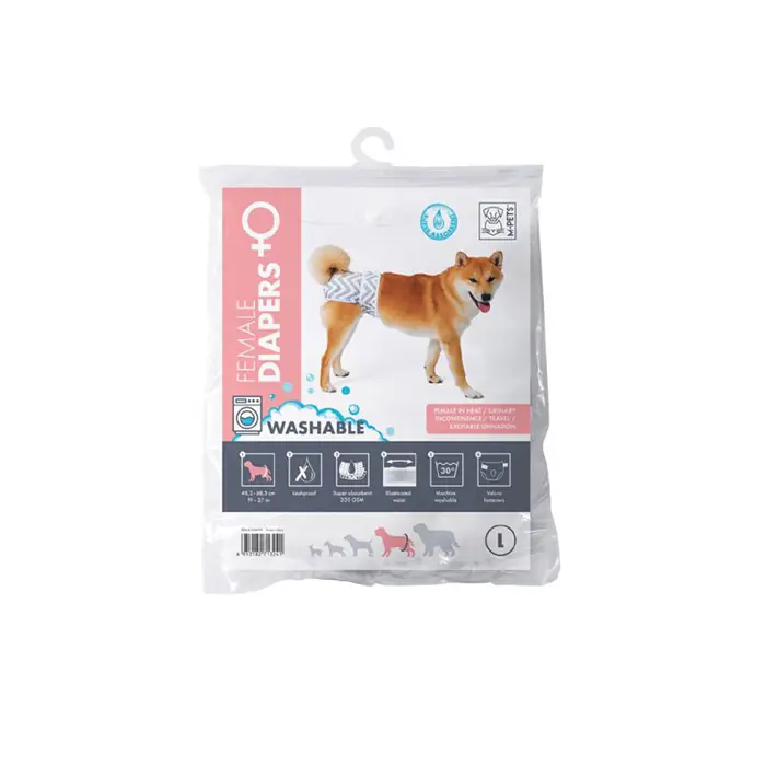 M-PETS DİŞİ KÖPEKLER İÇİN YIKANABİLİR KÜLOT LARGE