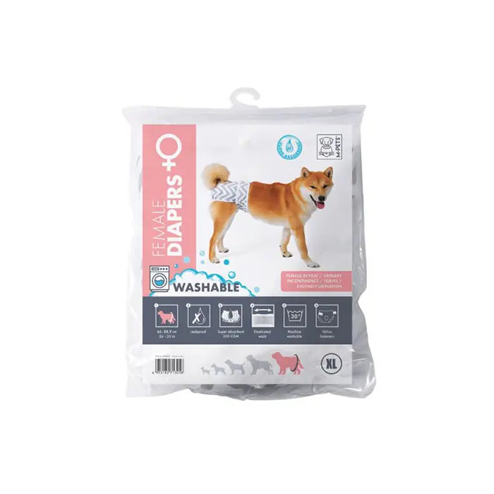 M-PETS DİŞİ KÖPEKLER İÇİN YIKANABİLİR KÜLOT XLARGE