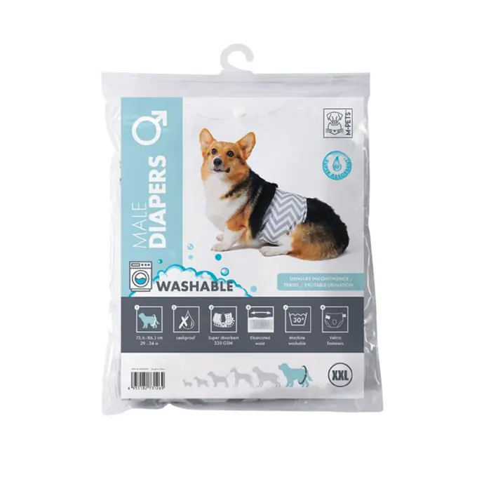 M-PETS ERKEK KÖPEKLER İÇİN YIKANABİLİR KÜLOT XXLARGE
