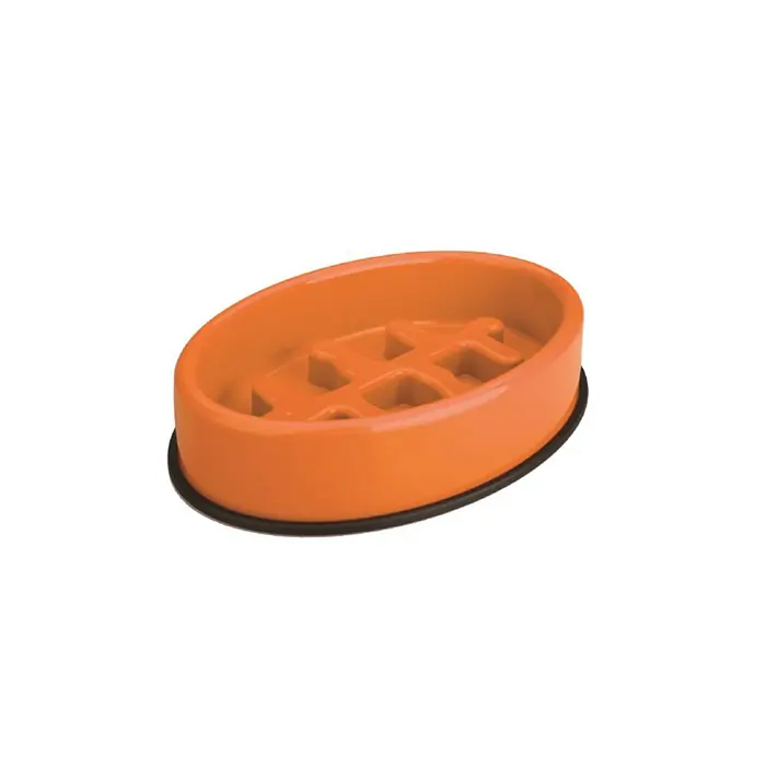 M-PETS FİSHBONE YAVAŞ YEME MAMA KABI 1200ML TURUNCU