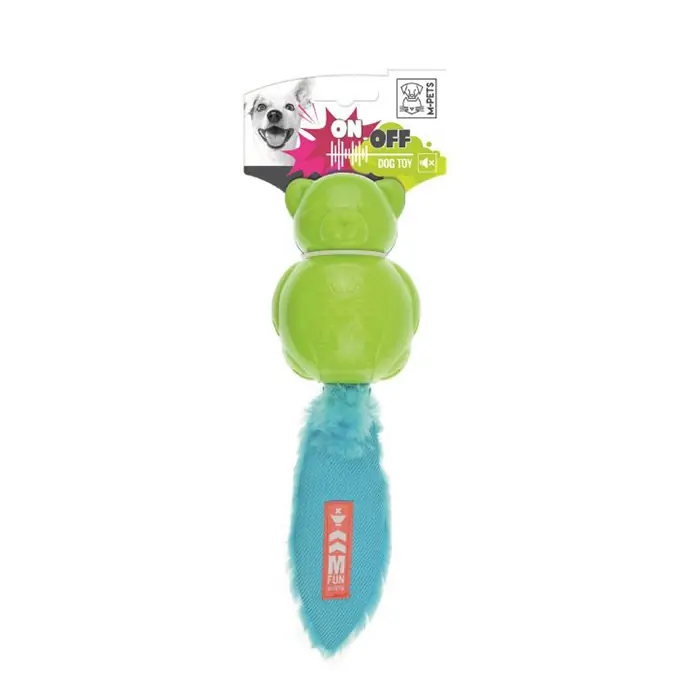 M-PETS ON-OFF TEDDY KAUÇUK MAVİ YEŞİL KÖPEK OYUNCAĞI
