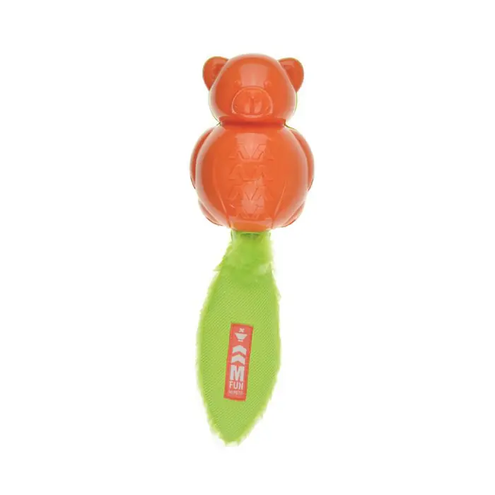 M-PETS ON-OFF TEDDY KAUÇUK TURUNCU YEŞİL KÖPEK OYUNCAĞI