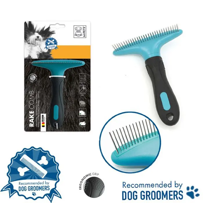 M-PETS RAKE ORTA VE UZUN TÜYLÜ KÖPEK TARAĞI 12X15CM